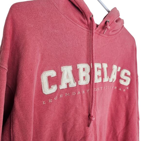 Cabela's Hoodie Pullover Hoodie Men M Pink Pullover Sweatshirt Hoodie Men - Picture 5 of 8